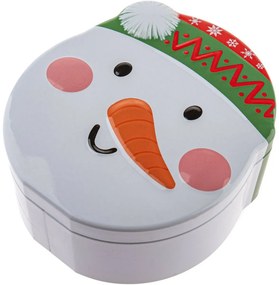 Cutie metalică de Crăciun Om de zăpadă 1,4 l