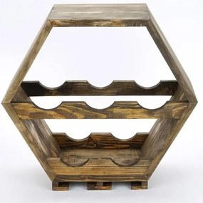 Suport sticle pentru perete din lemn,seria wood Homs 46 x 20 x 40 cm, 700198
