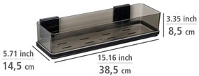 Raft pentru baie negru autoadeziv din plastic Quadro – Wenko