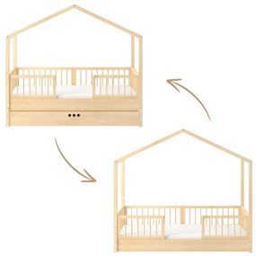 Pat copii Dream Nest House pin 80x160 cm