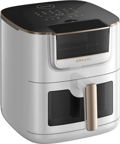 Friteuza cu aer cald Dreame AF30, 2300 W, 7 L, 12 programe, 50-200°C, Caldura ciclonica sus/jos, SmartSteam, LED, NTC, Alb