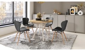 Masă de dining ARTUR, stejar artisan/bej