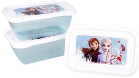 Disney Regatul de gheață Blue Forest set de cutii pentru prânz din plastic, 3 buc.