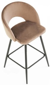Scaun de bar H96 velvet bej