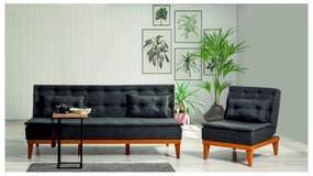 Set canapea fotoliu Fiorucci (antracit). 1101633