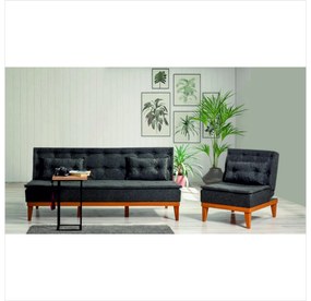 Set canapea fotoliu Flipper (antracit). 1101633