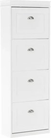 Pantofar SEBER TYP 3, alb, PAL, 54x24x152 cm