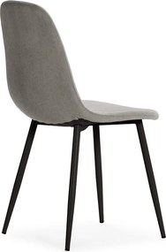 Scaune de dining gri-deschis 4 buc. tapițate Minka – Marckeric
