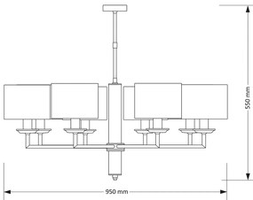 Candelabru elegant design modern realizat manual Modesto