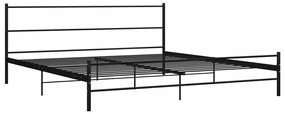 284691 vidaXL Cadru de pat, negru, 200 x 200 cm, metal