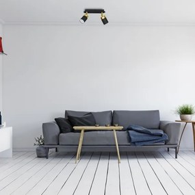 Spot JOKER 2xGU10/25W/230V negru/auriu