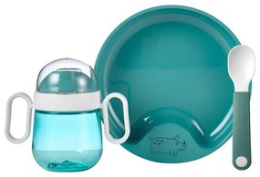 Set de veselă pentru copii 3 buc. Deep turquoise – Mepal