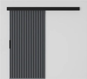 Ușă glisantă Perion – 106x1.6x205 cm – Gri / Negru