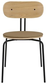 Scaun de dining negru/maro deschis Curious – UMAGE