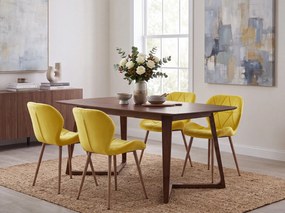 Scaun de masa MANGO VELVET, galben