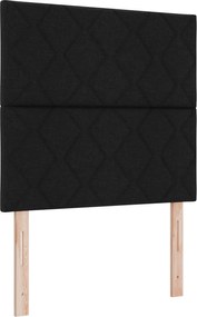 vidaXL Tăblie LED Negru 100 cm țesătură