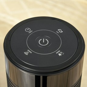 HOMCOM Ventilator Turn cu 4 Moduri și 3 Viteze cu Cronometru 12h, Ventilator de Podea ABS cu Telecomandă, 31,5x31,5x96 cm, Negru | Aosom Romania