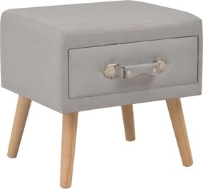 vidaXL Noptieră, gri, 40 x 35 x 40 cm, material textil