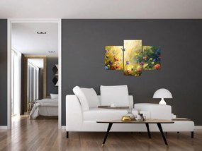 Tablou - Pajiște cu flori de primăvară, pictură (90x60 cm)