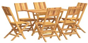 3155008 vidaXL Set mobilier de grădină, 7 piese, lemn masiv de tec