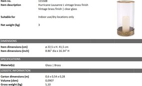 Suport lumanare design LUX Lausanne L, vintage