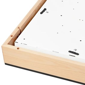 Plafonieră NATURAL SQUARE 4xE27/15W/230V 48x48 cm pin/negru