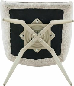 Scaun de dining pivotant MORIX, bej deschis/ casmir