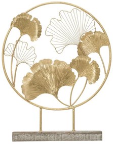 Decoratiune frunze aurii din metal, 50x12,5x64 cm, Little Leaf Mauro Ferretti