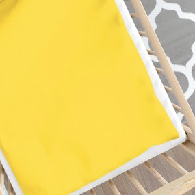 Goldea lenjerie pătuț din 100% bumbac - galben 110 x 125 și 35 x 55 cm