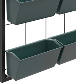Outsunny Jardiniera de perete pe 3 nivele cu 6 ghivece pentru interior si exterior, Jardiniera cu montare pe perete