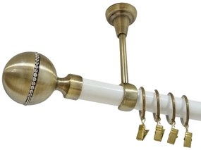 Galerie tavan simpla kalisto crystal /25 - alb/aur antic (Alege marime: 400 cm)