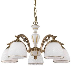 Candelabru din alama cu 5 brate design italian 8606