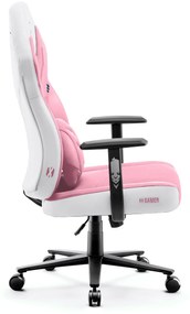 Scaun gaming din material Diablo X-Gamer: Marshmallow Pink