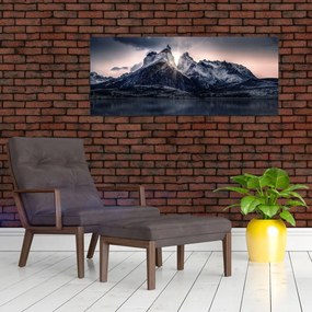 Tablou lacul cu munte (120x50 cm)