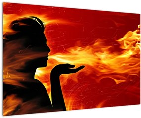 Tablou femeii în foc (90x60 cm)