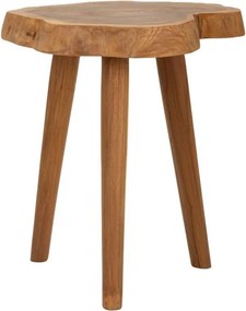 Scaun tip taburet în culoare naturală din lemn de tec Budut – Mauro Ferretti