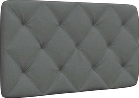 vidaXL Pernă pentru tăblie de pat, gri închis, 90 cm, material textil