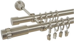 Galerie dubla - XANTOS 19/19 -dubla – INOX (Alege marime: 360 cm)