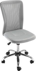 Vinsetto Scaun de Birou Ergonomic Fără Cotiere din Țesătură tip Plasă Gri | Aosom Romania