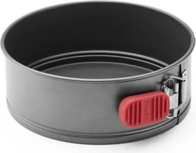 Forma de copt cu fund detasabil Lekue 1009474, Ø20 cm, Acoperire ceramica antiaderenta, Otel carbon, +4°C / +240°C, Negru/rosu