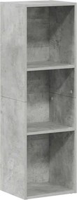 vidaXL Bibliotecă/Dulap TV, gri beton, 36x30x114 cm, lemn prelucrat