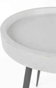 Măsuță auxiliară rotundă cu blat din marmură ø 33 cm Karrara – White Label