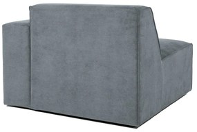 Modul pentru canapea gri cu tapițerie din catifea reiată (cu colț pe partea dreaptă) Sting – Scandic