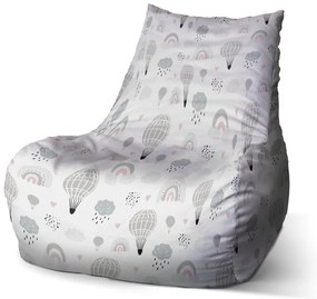 Sac de șezut Bean baloane cu aer cald pictate - pentru copii, colorat