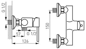 Baterie dus FDesign Flusso monocomanda auriu lucios