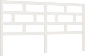 vidaXL Tăblie de pat, alb, 206x4x100 cm, lemn masiv de pin