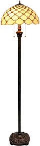 BRILAGI - Tiffany lampă de podea cu vitralii IVORY SMOOTH 2xE27/60W/230V