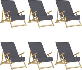 vidaXL Prosoape de plajă, 6 buc., antracit, 60x135 cm, textil 400 GSM