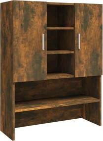 vidaXL Dulap mașină de spălat, stejar fumuriu, 70,5x25,5x90 cm