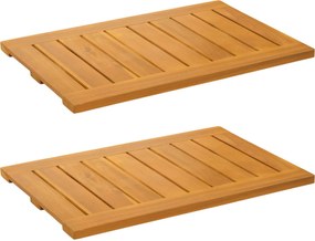 vidaXL Covoraș de baie Simplu Maro 60 x 40 cm lemn